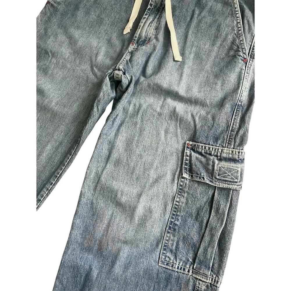 Vintage Abercrombie And Fitch 90s Y2k Cargo Baggy Carpenter Mid Rise Jeans M - Picture 6 of 8
